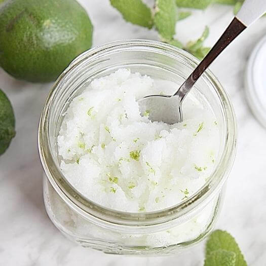 Lime Mint Sugar Scrub Easy Last Minute Mothers Day DIY Homemade Crafting Gift Ideas Inspiration How To Make Tutorials Recipes Gifts To Make