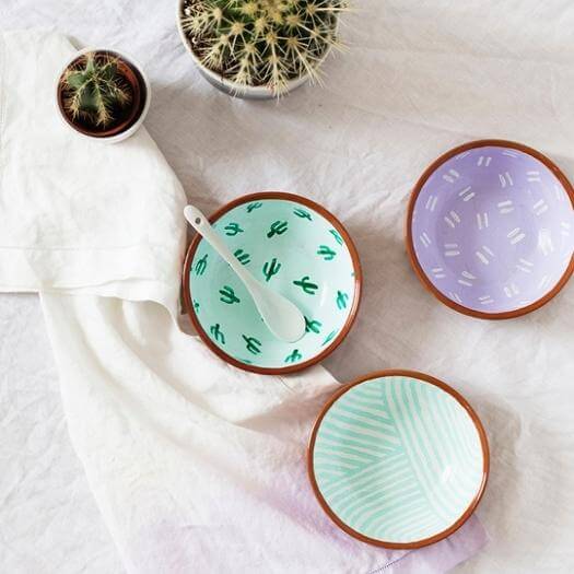 Pattern Bowls Mexican Mothers Day DIY Homemade Crafting Gift Ideas Inspiration How To Make Tutorials Recipes Gifts To Make