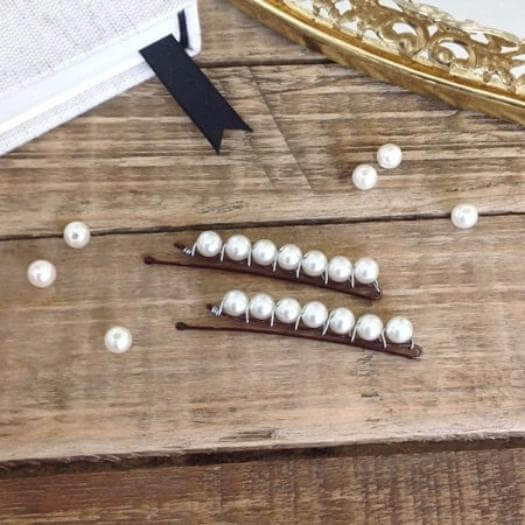 Pearl Hair Pins Best Mothers Day DIY Homemade Crafting Gift Ideas Inspiration How To Make Tutorials Recipes Gifts To Make