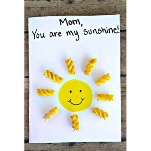 You Are My Sunshine Card Kids Mothers Day DIY Homemade Crafting Gift Ideas Inspiration How To Make Tutorials Recipes Gifts To Make