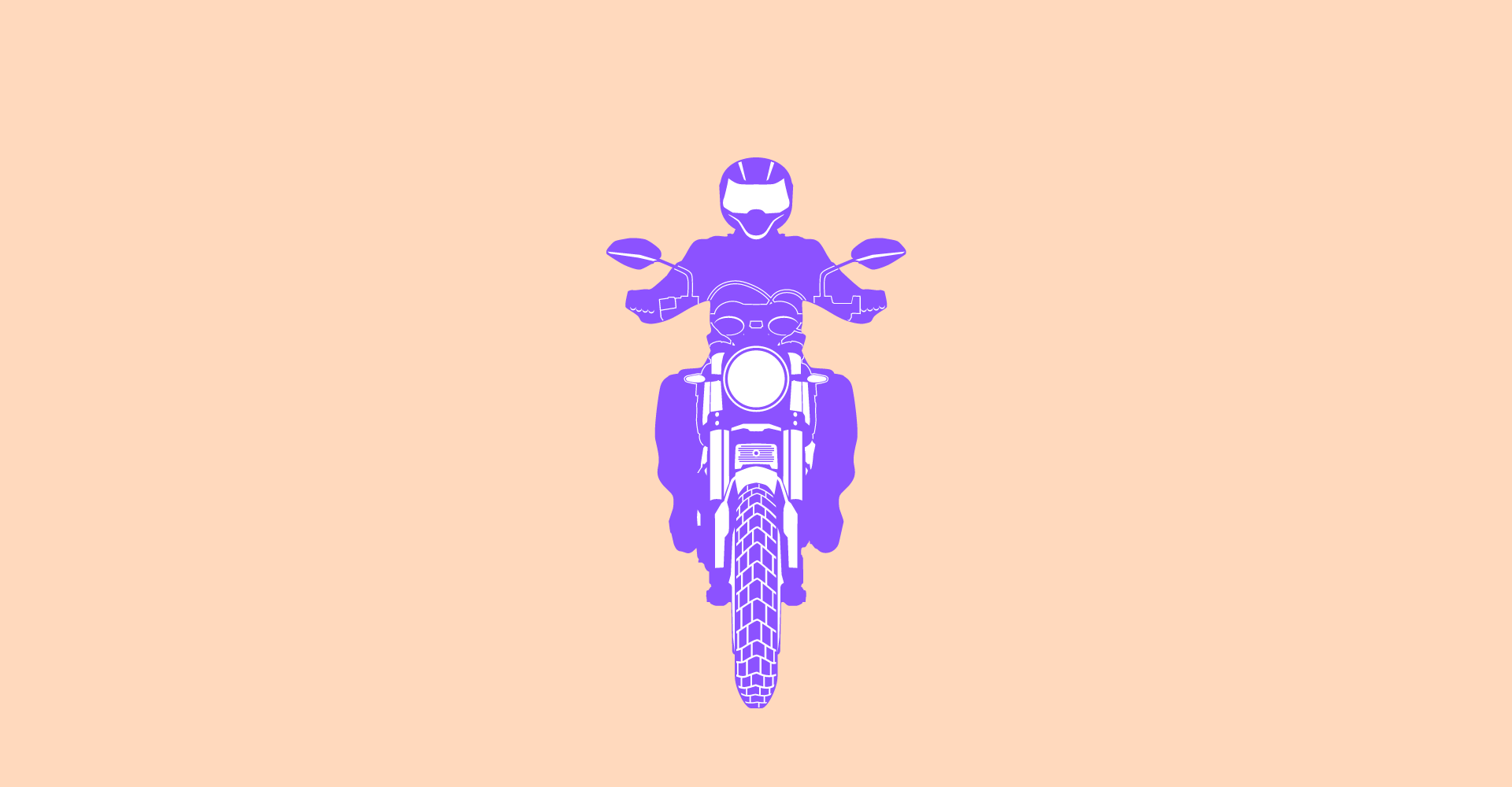 illustrated purple motorcycle on tan background for motorcycle gift list