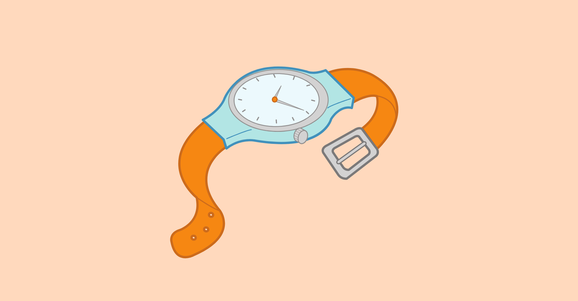 illustrated unisex watch on tan background for 15 year anniversary guide